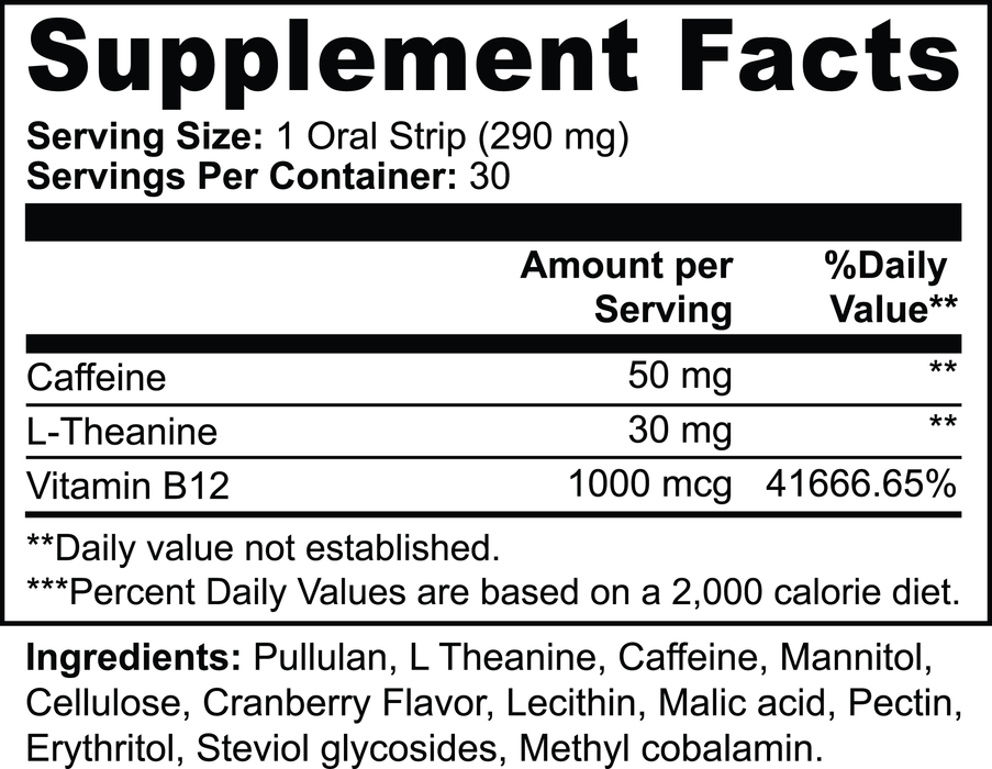 Energy Strips with Vitamin B12