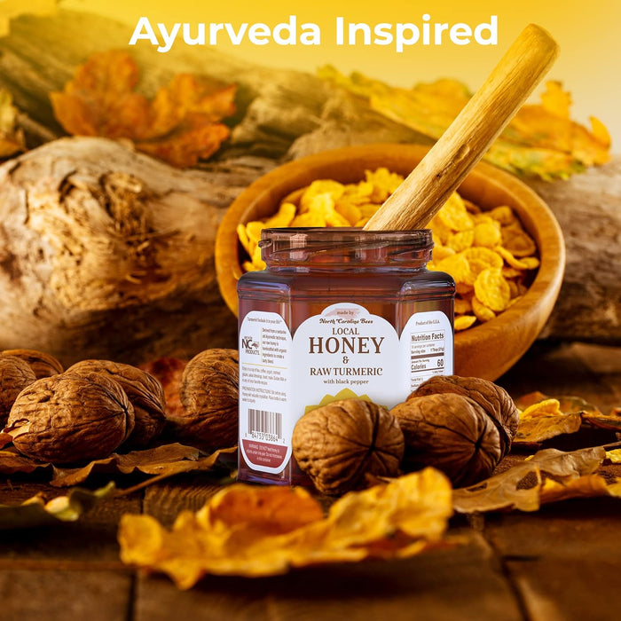 "It's not just honey; it's a flavor experience that takes your taste buds on a journey." SUPER HONEY - North Carolina Turmeric Honey with Ceylon Cinnamon, Clove & Black Pepper - APPLE PIE HONEY