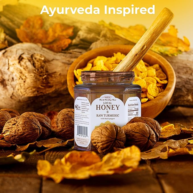 SUPER HONEY - North Carolina Turmeric Ashwagandha & Ginger Honey with Black Pepper -  Ayurveda Inspired Pure Honey