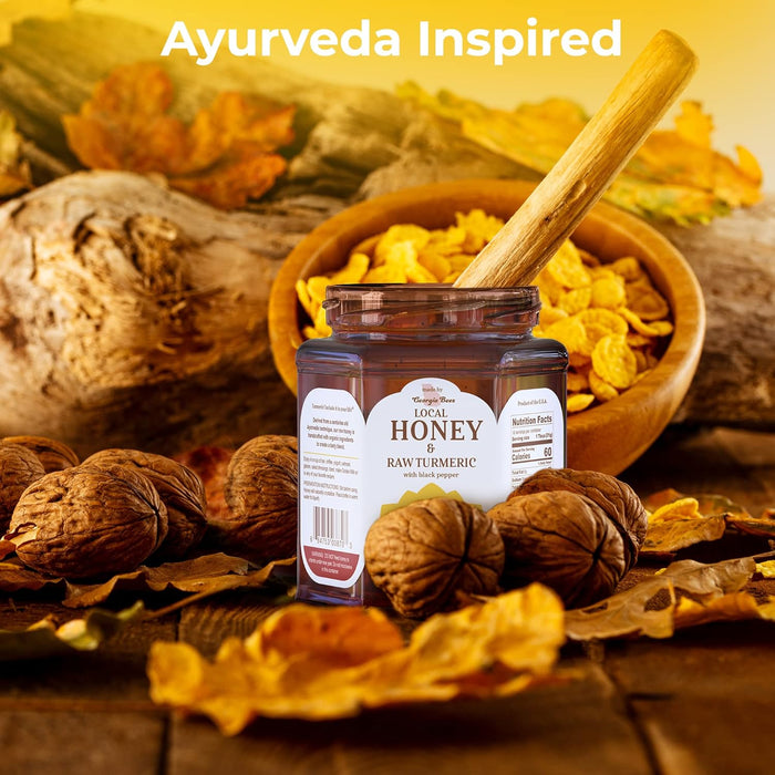 SUPER HONEY - Georgia Turmeric Honey with Ceylon Cinnamon, Clove & Black Pepper - Ayurveda Inspired Pure Honey