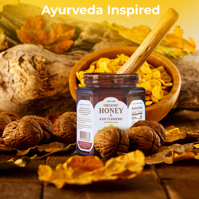 SUPER HONEY - Eucalyptus Indian Turmeric Honey with Ceylon Cinnamon, Clove & Black Pepper - Ayurveda Inspired Pure Honey