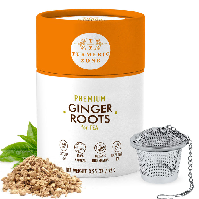 Turmeric Zone - Organic Premium Ginger Root for Tea - 3.25 oz