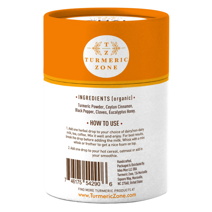 Turmeric Zone - Golden Milk Ceylon Cinnamon Herbal Drops  - 3 oz