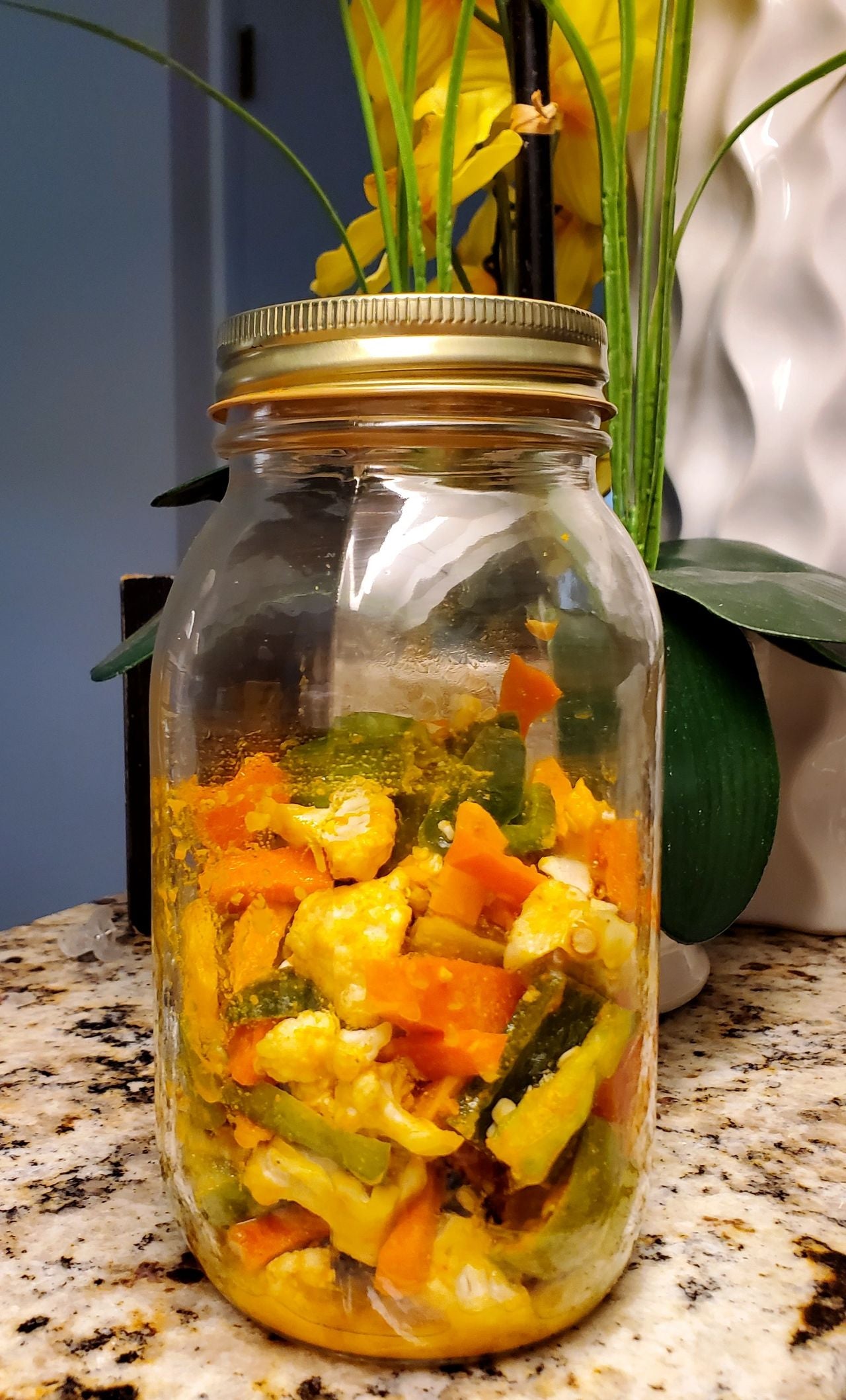 Organic Fresh Turmeric Root with Pickled Vegetables