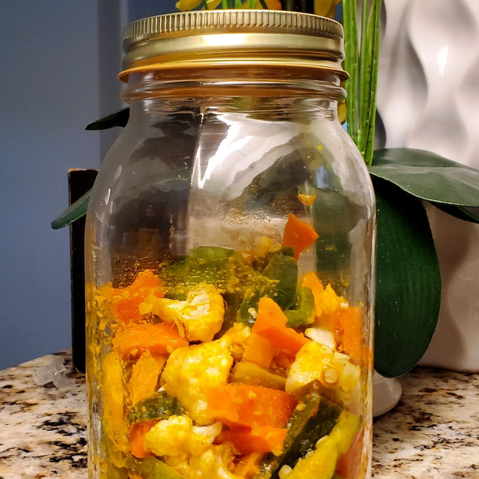 Organic Fresh Turmeric Root with Pickled Vegetables