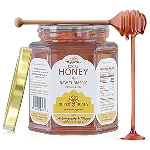 SUPER HONEY - Virginia Turmeric Ashwagandha & Ginger Honey with Black Pepper -  Ayurveda Inspired Pure Honey