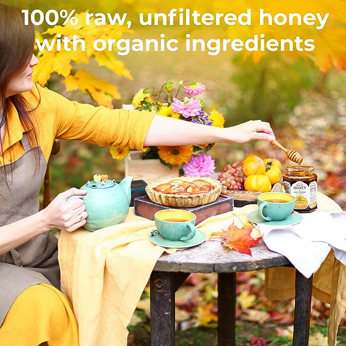 SUPER HONEY - Eucalyptus Indian Turmeric Honey with Black Pepper - Made with Certified Organic Honey - Ayurveda Inspired Pure Honey