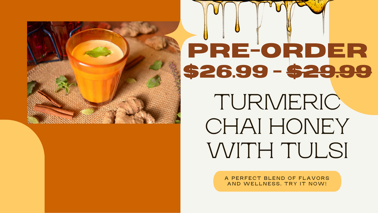 SUPER HONEY - Turmeric Chai Honey with Tulsi - Ayurveda Inspired Pure Honey