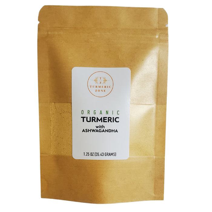 2 x Pack Organic Turmeric with Organic Ashwagandha Powder 1.25 oz