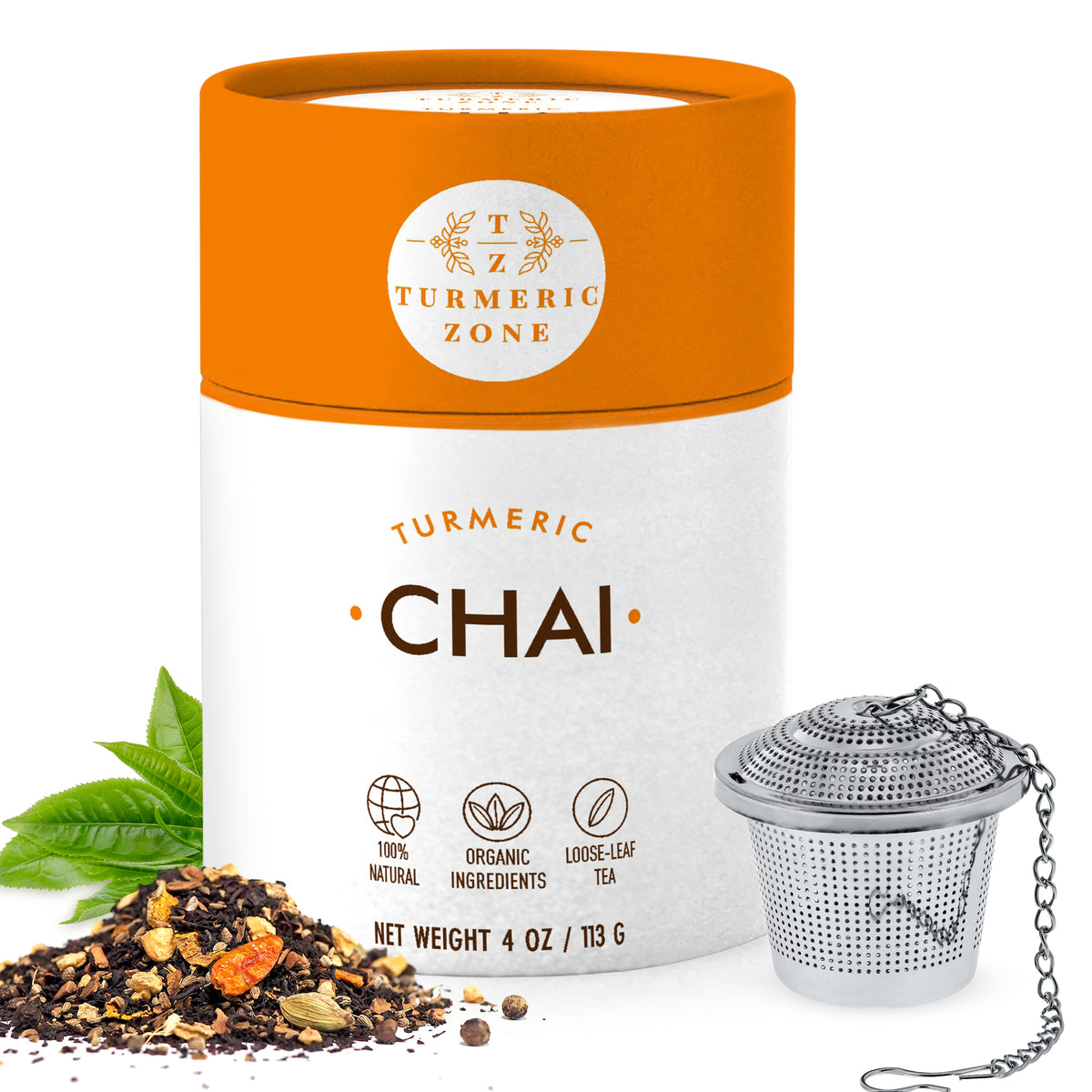 Turmeric Zone Organic Turmeric Chai Tea 4 oz — TurmericZone