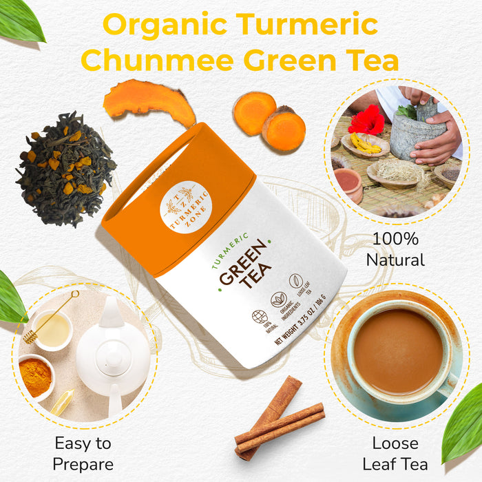 Turmeric Zone - Organic Turmeric Green Tea - 3.75 oz
