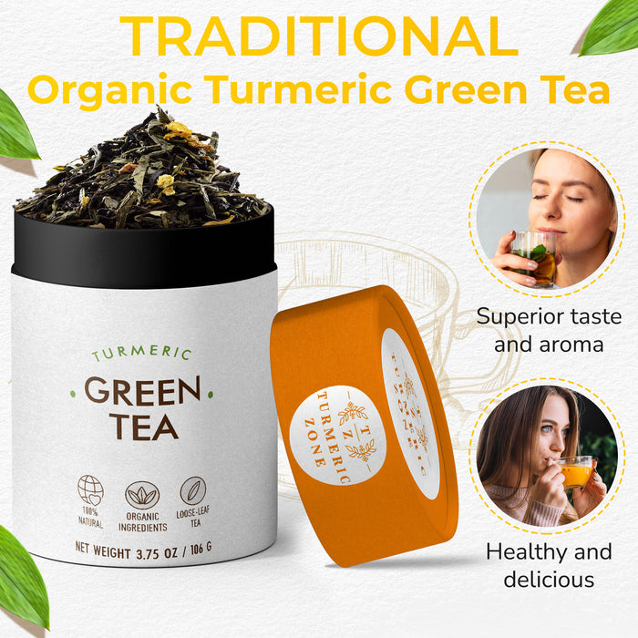 Turmeric Zone - Organic Turmeric Green Tea - 3.75 oz