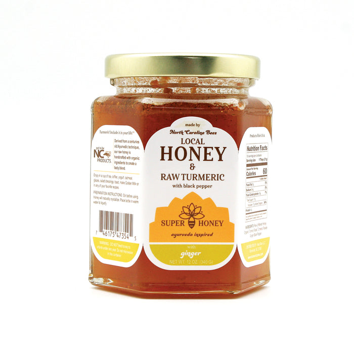 Turmeric Ginger Honey with Black Pepper | Super Honey | Wildflower Pure Honey | Raw Honey with Turmeric Ginger